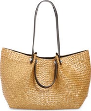 AllSaints Allington Straw Tote