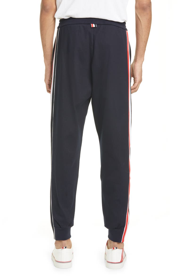 Rib Stripe Sweatpants, Alternate, color, NAVY