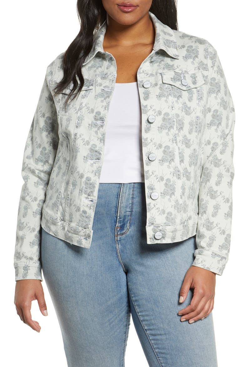Floral Denim Trucker Jacket, Main, color, FLORAL ROSES
