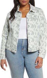 SLINK Jeans Floral Denim Trucker Jacket