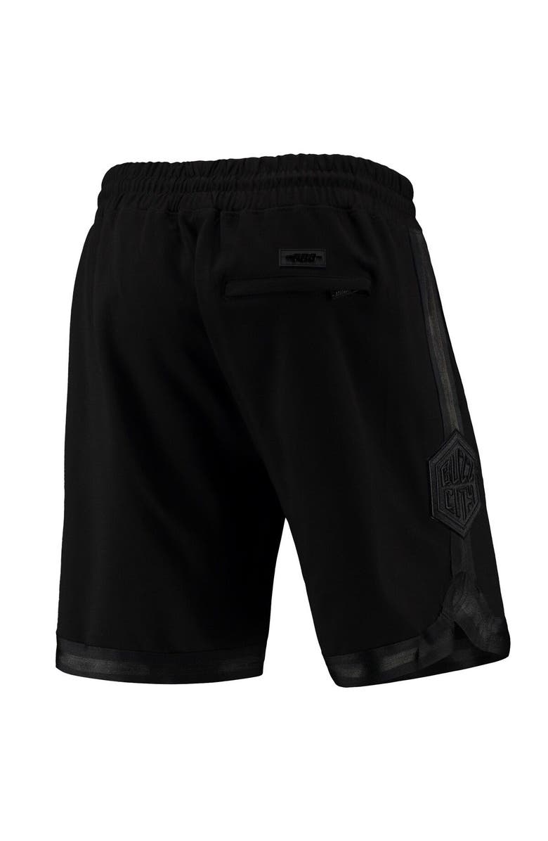 PRO STANDARD Men's Pro Standard Charlotte Hornets Triple Black Gloss Shorts, Alternate, color, Black