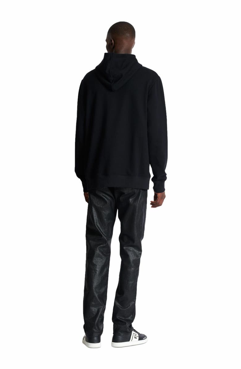 Balmain Printed Balmain Universe Logo And Planet Hoodie, Alternate, color, Black