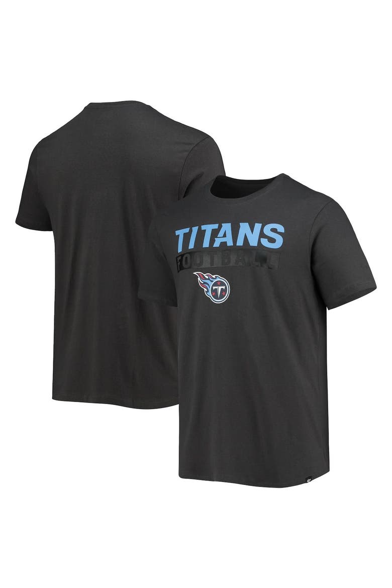 Men's '47 Charcoal Tennessee Titans Dark Ops Super Rival T-Shirt, Main, color, Charcoal