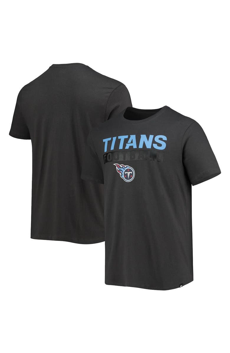 '47 Men's '47 Charcoal Tennessee Titans Dark Ops Super Rival T-Shirt, Main, color, Charcoal