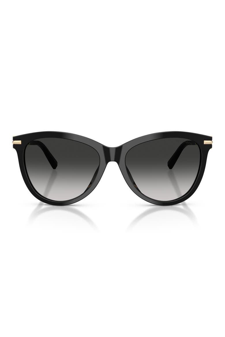 57mm Gradient Phantos Sunglasses, Main, color, BLACK / GREY GRADIENT