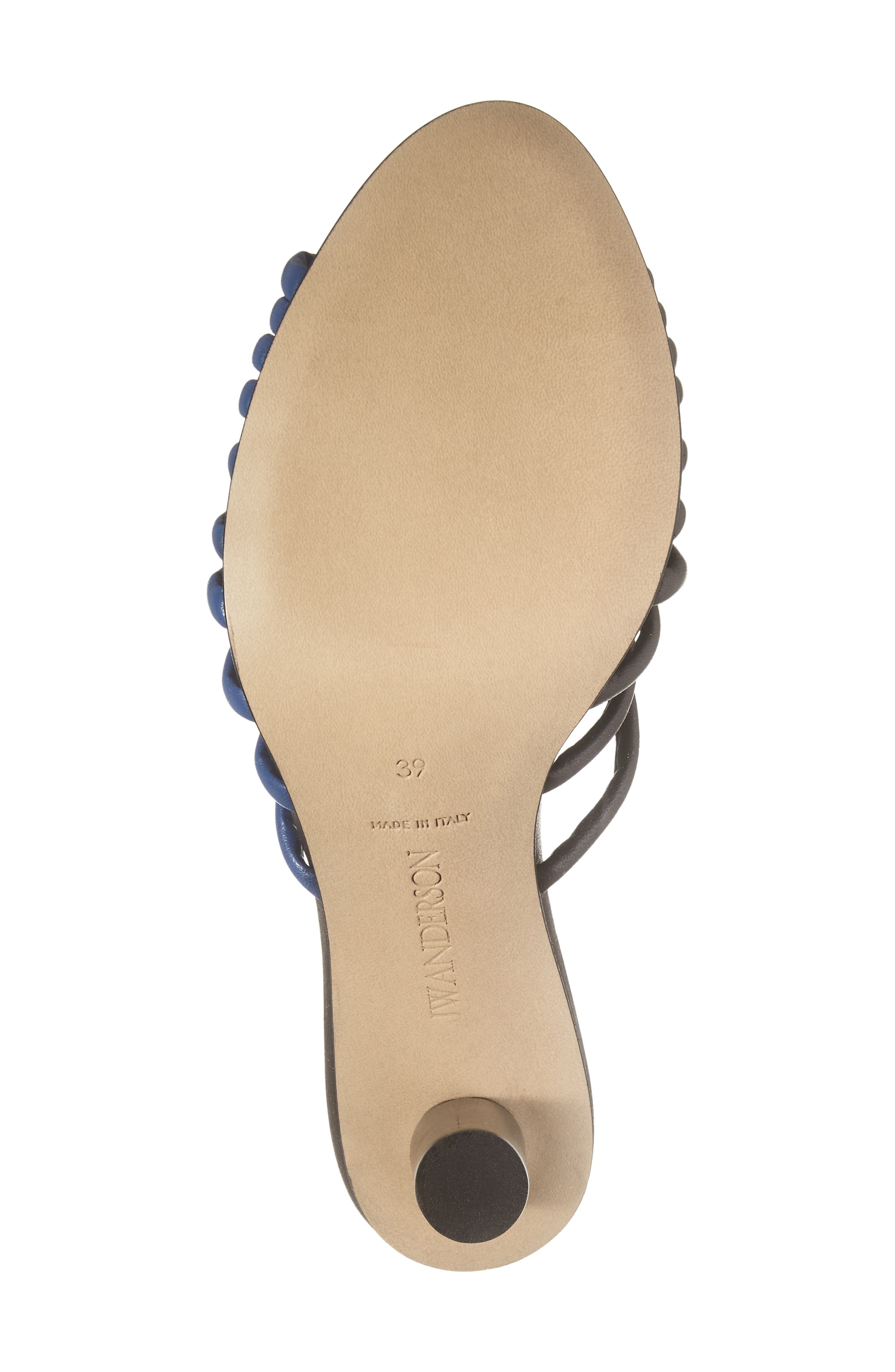Plot Slide Sandal, Alternate, color, BLUE/ CHOCOLATE BROWN