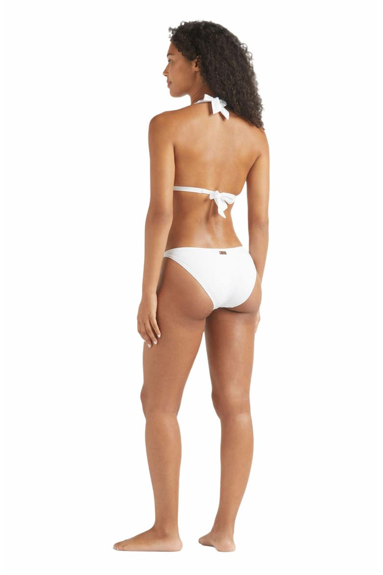 Women's Strass Mini Brief Bikini Bottom, Alternate, color, BLANC