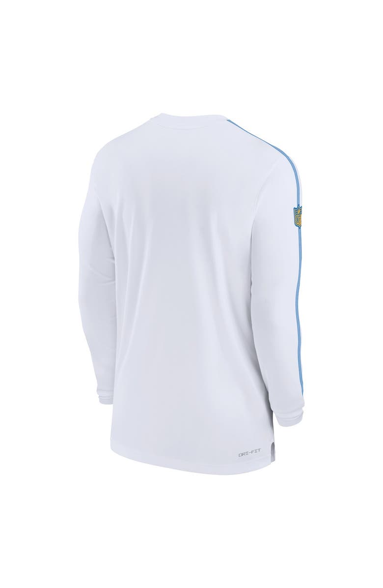Nike Men's Nike White Los Angeles Chargers Sideline Coach UV Performance Long Sleeve T-Shirt, Alternate, color, White