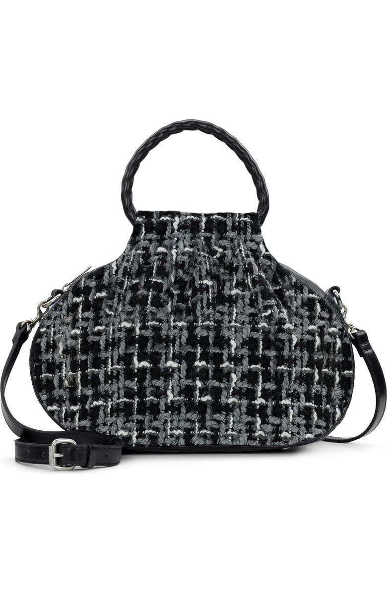 Patricia Nash Linley Tweed Bucket Bag, Main, color, Black
