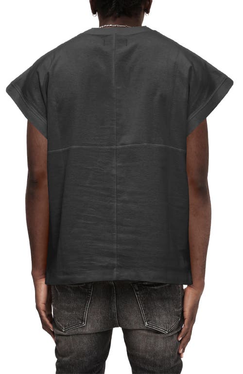 Purple Brand Studded Oversize Sleeveless T-shirt In Gray