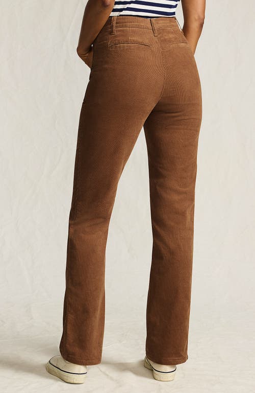 Lands' End Corduroy High Rise Rail Straight Leg Pants In Brown