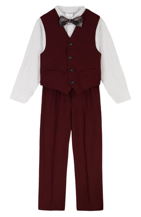 Kids' Button-Up Shirt, Bow Tie, Vest & Pants Set (Little Kid)