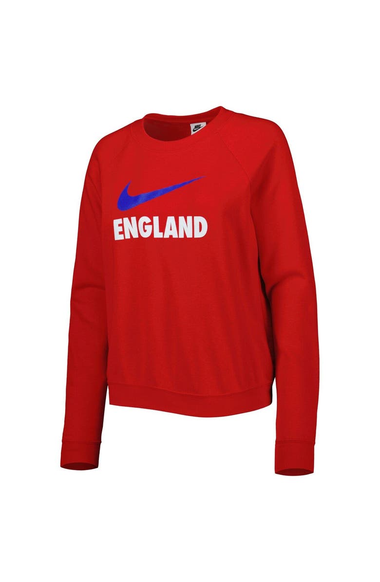 Nike Women's Nike Red England National Team Lockup Varsity Tri-Blend Raglan Pullover Sweatshirt, Alternate, color, Red