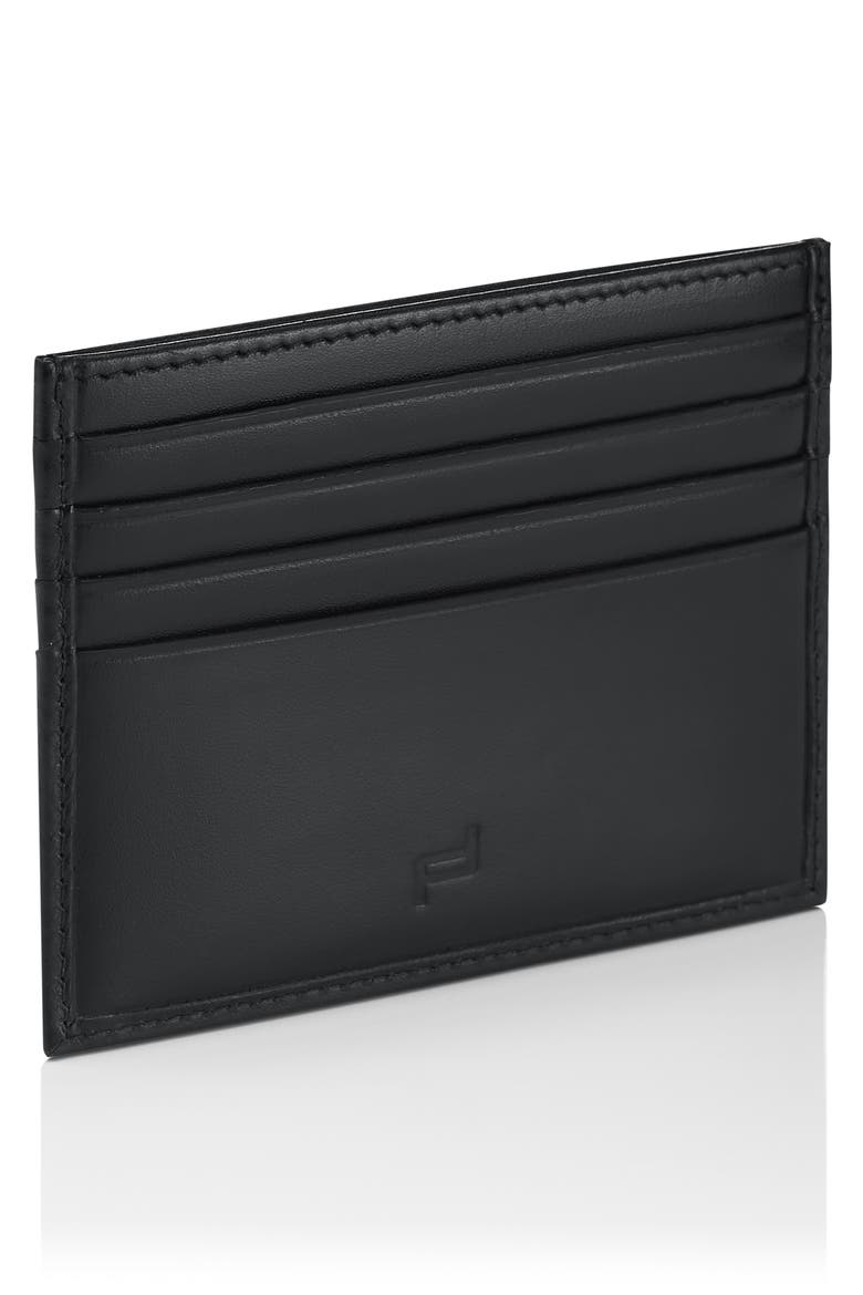 Roadster Classic Leather Card Case, Alternate, color, BLACK
