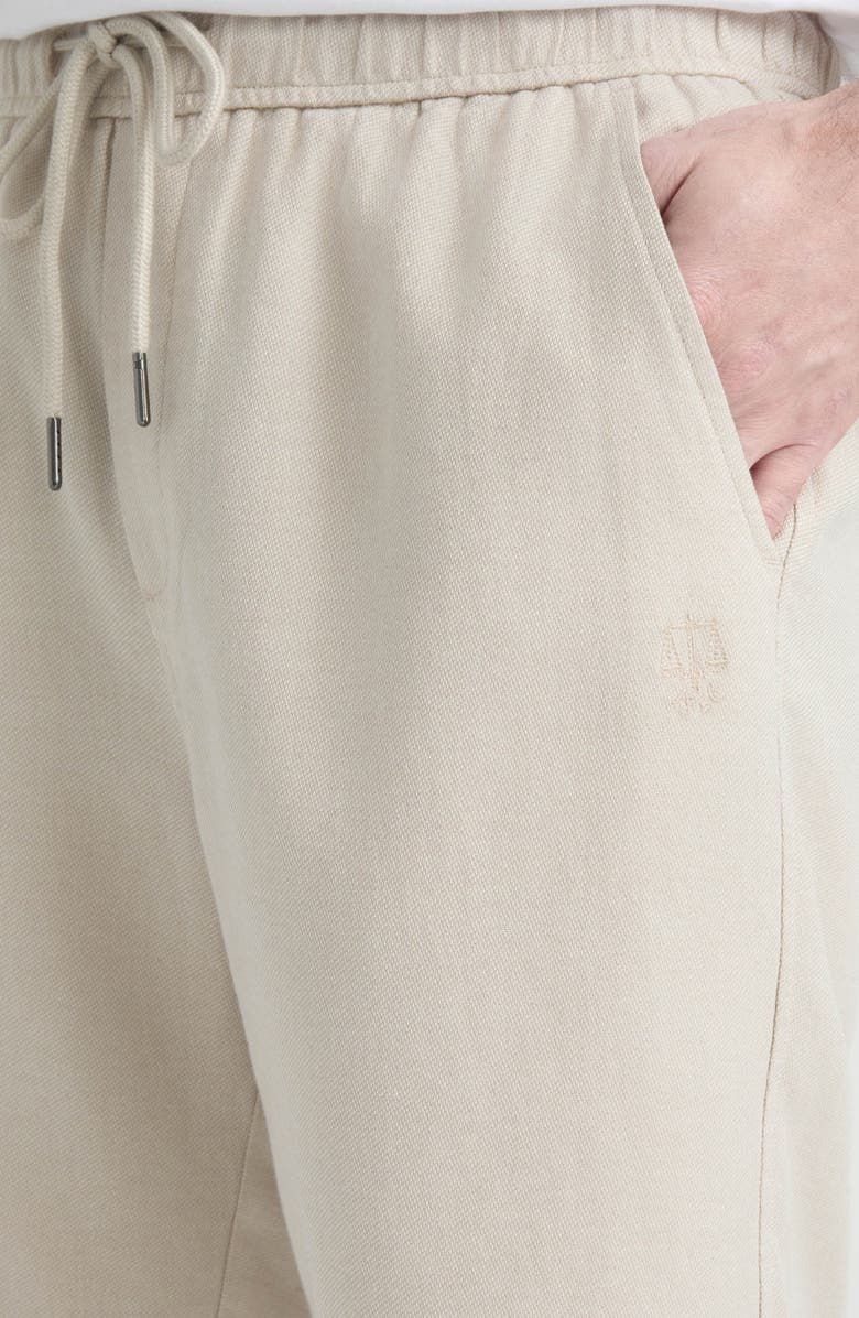 Hunter Compton Cotton & Linen Blend Shorts, Alternate, color, Wheat