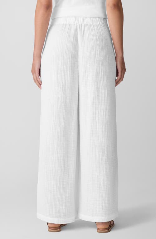 EILEEN FISHER EILEEN FISHER WIDE LEG ORGANIC COTTON ANKLE PANTS