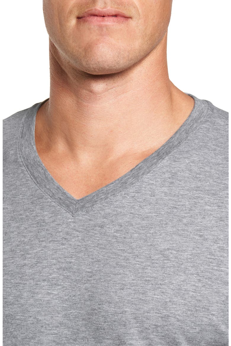 Living V-Neck T-Shirt, Alternate, color, GREY MELANGE