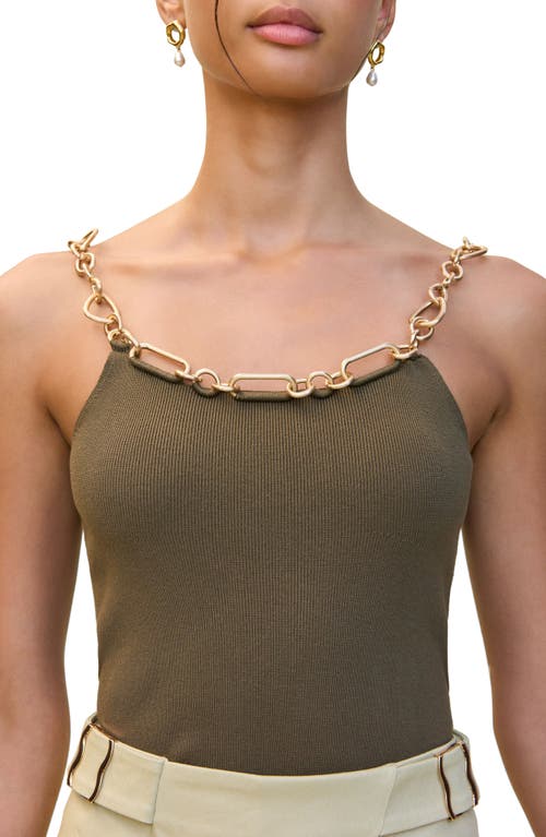 Cult Gaia Kassandra Chain Strap Camisole In Green