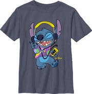 Lilo & Stitch Boy's Lilo & Stitch Cool Headphones Stitch Graphic T-Shirt