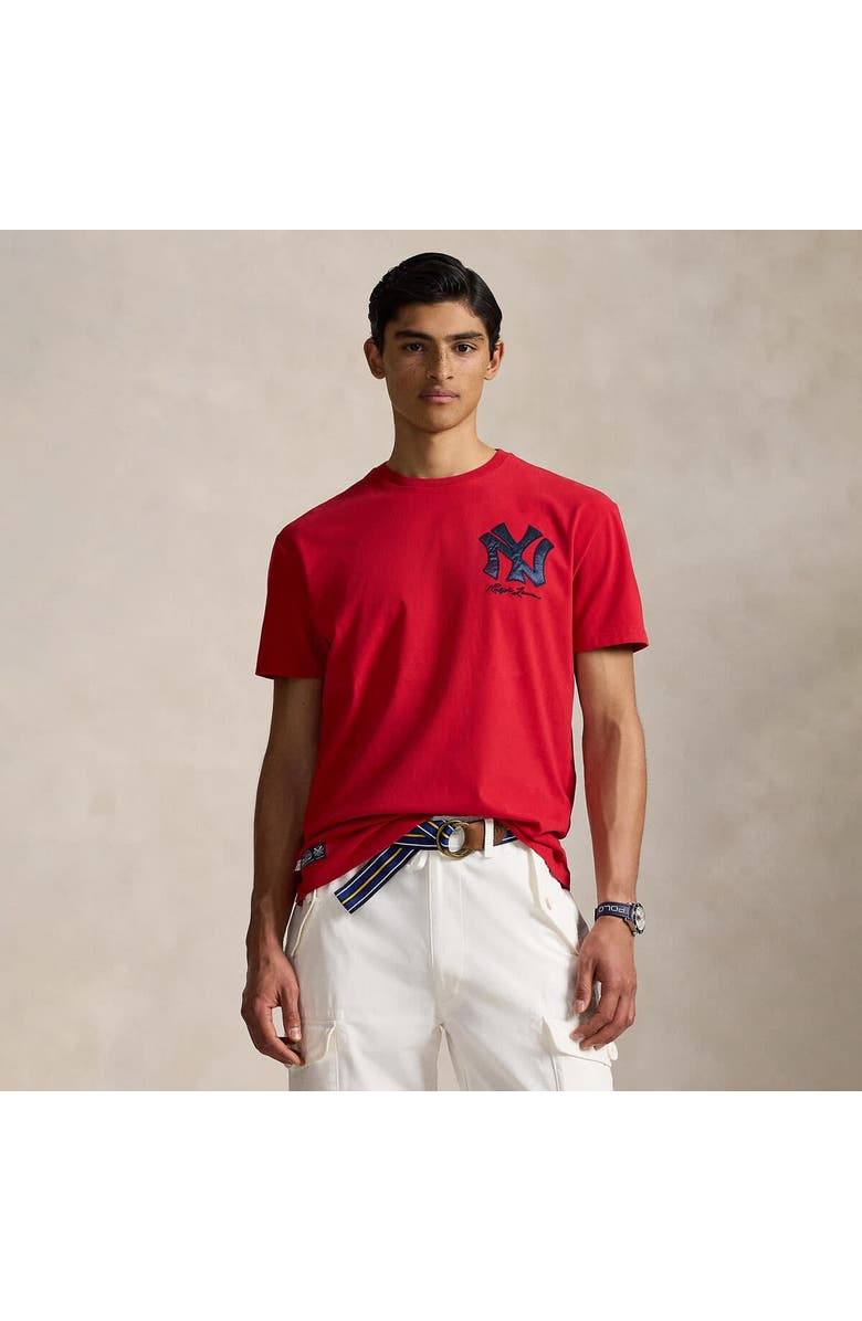 Polo Ralph Lauren Red Yankees Jersey T-Shirt, Main, color,