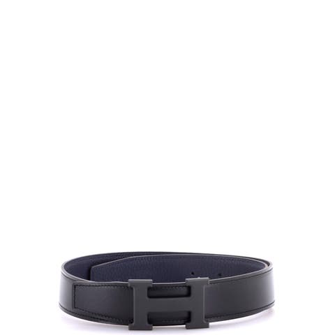 Constance Reversible Belt Leather with So Black Matte Hardware Wide