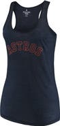 SOFT AS A GRAPE Women's Soft as a Grape Navy Houston Astros Plus Size Swing for the Fences Racerback Tank Top