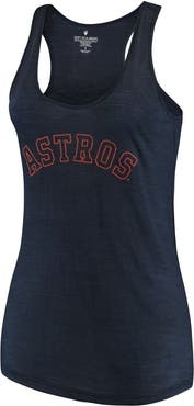 SOFT AS A GRAPE Women's Soft as a Grape Navy Houston Astros Plus Size Swing for the Fences Racerback Tank Top