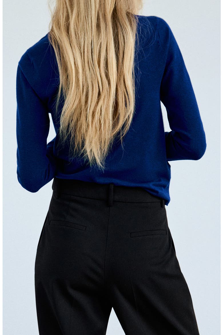 Fitted Boat Neck Sweater, Alternate, color, VIBRANT BLUE