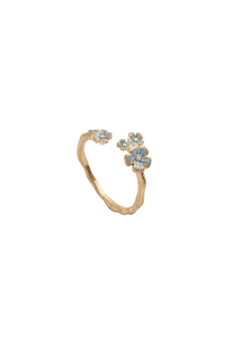 Forget Me Not Open Ring, Main, color, Gold