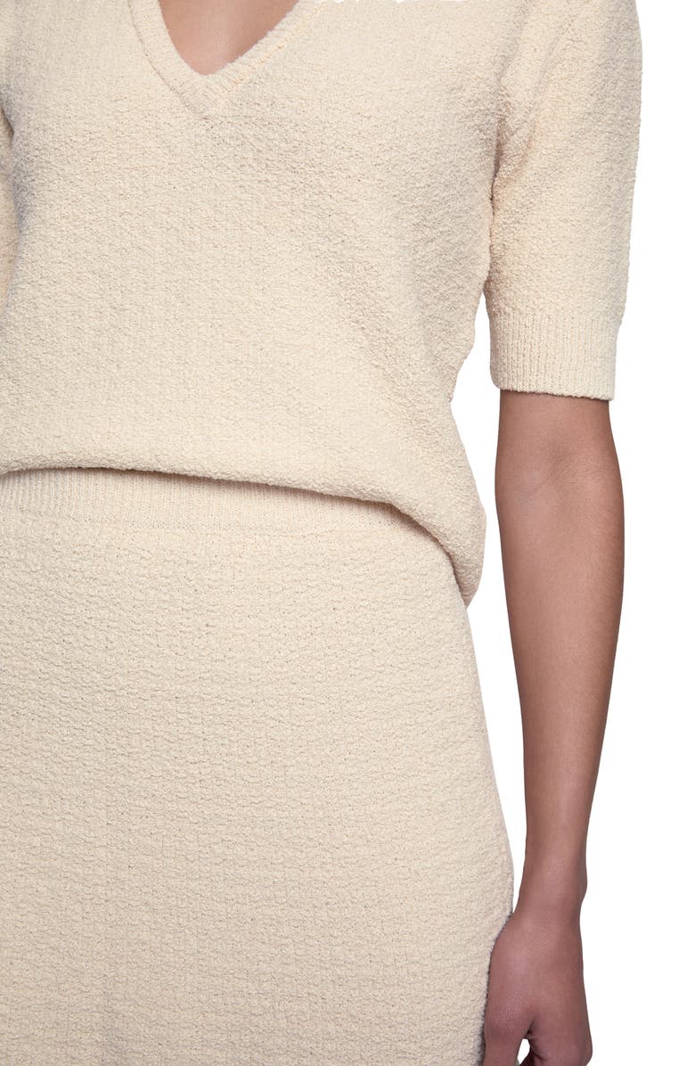 Rebecca Minkoff Audrey Elbow Sleeve Cotton Blend Bouclé Sweater, Alternate, color, 
