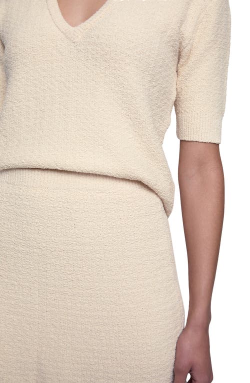 Rebecca Minkoff Audrey Short Sleeve Sweater In Chalk