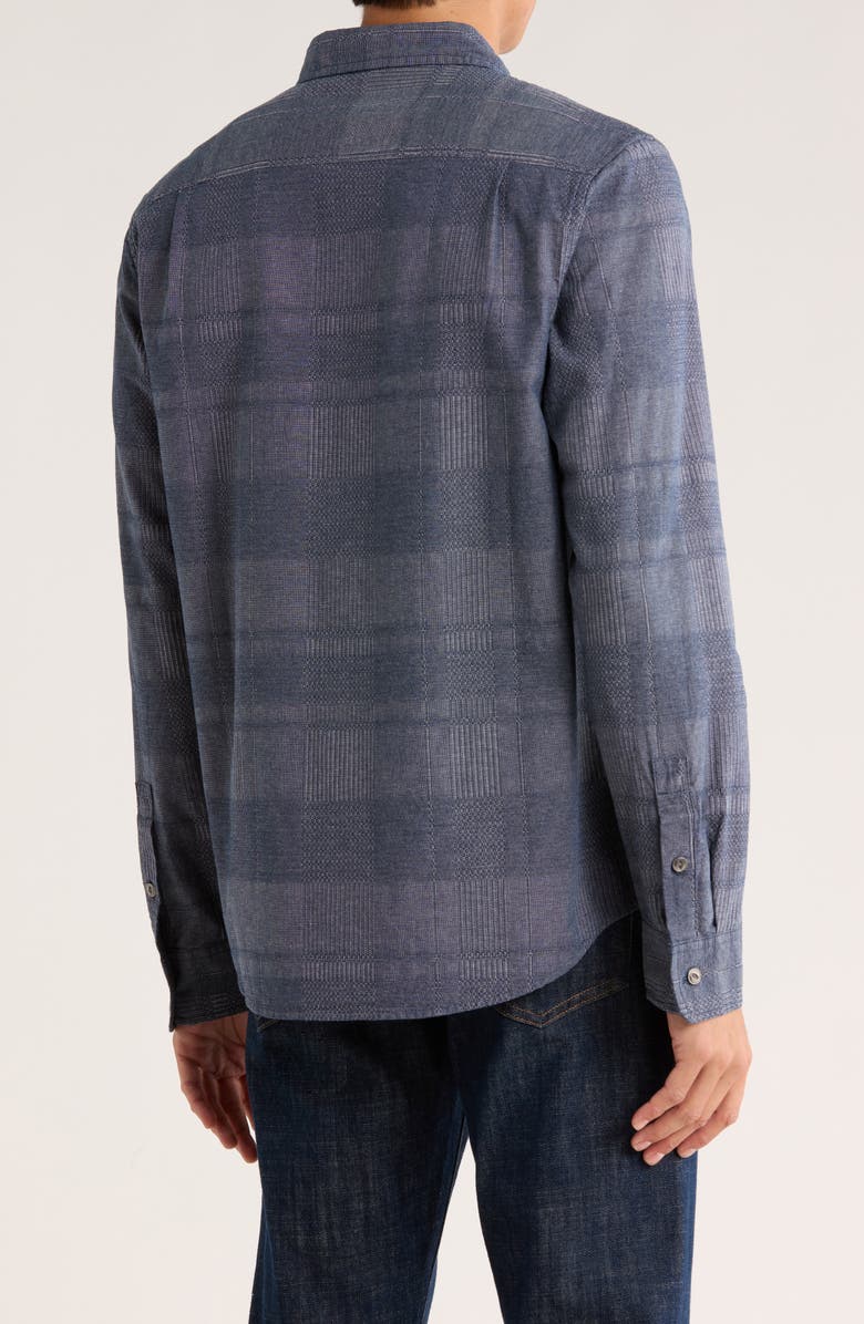 Lucky Brand Mason Plaid Dobby Button-Up Shirt, Alternate, color, Indigo Plaid