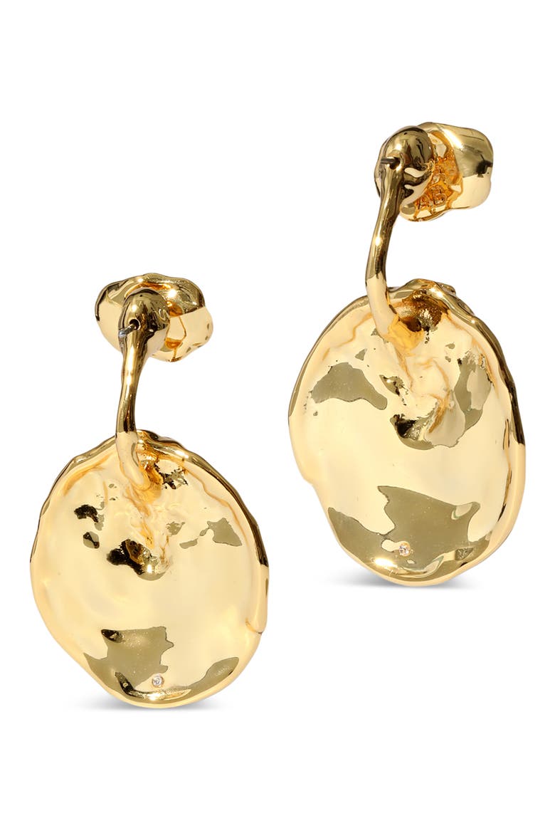 Brut Coin Drop Front/Back Earrings, Alternate, color, NO STONES