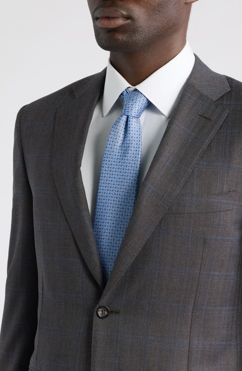 Siena Regular Fit Plaid Wool Suit