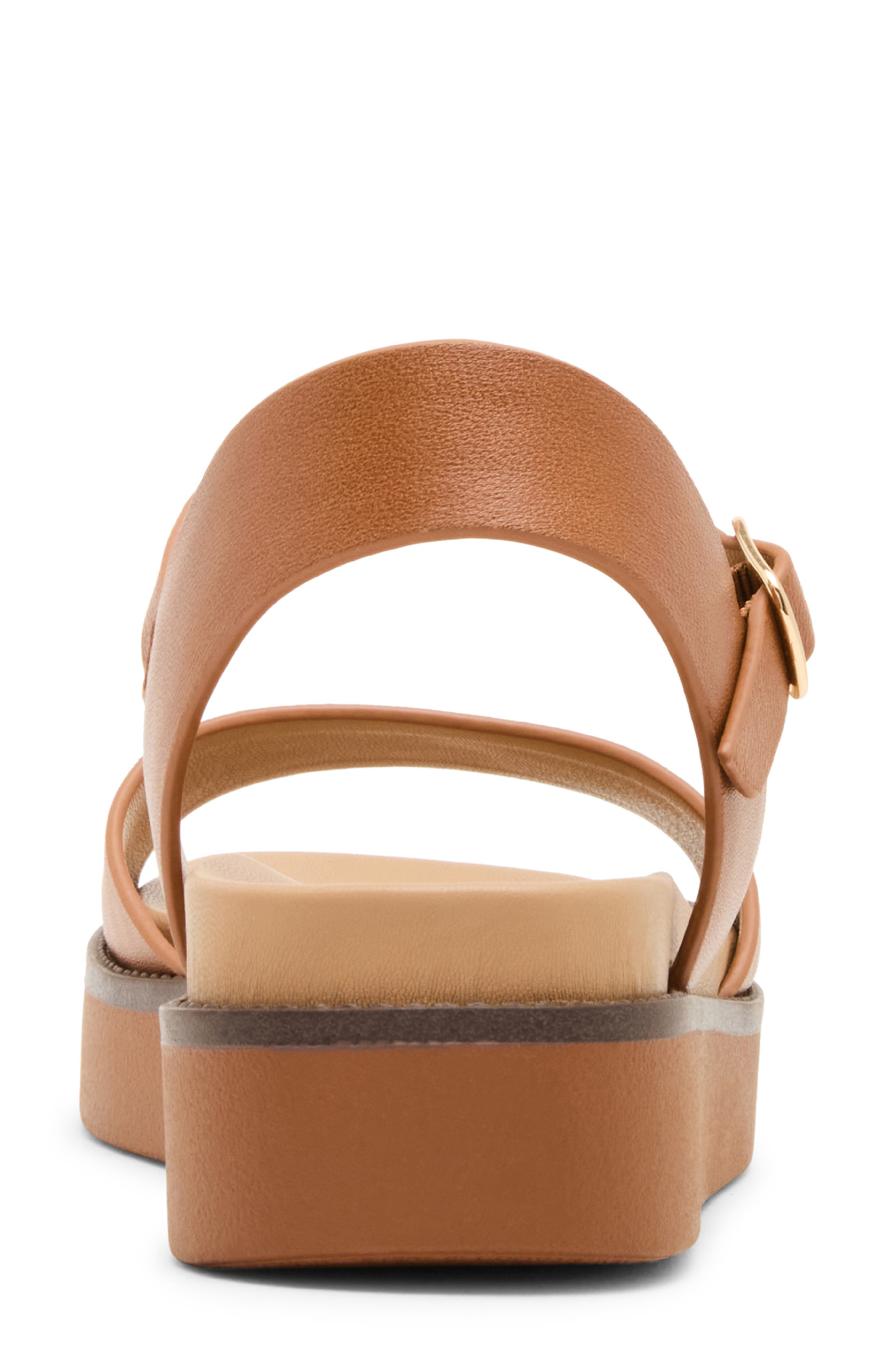 Roswell Water Resistant Platform Sandal, Alternate, color, COGNAC LEATHER