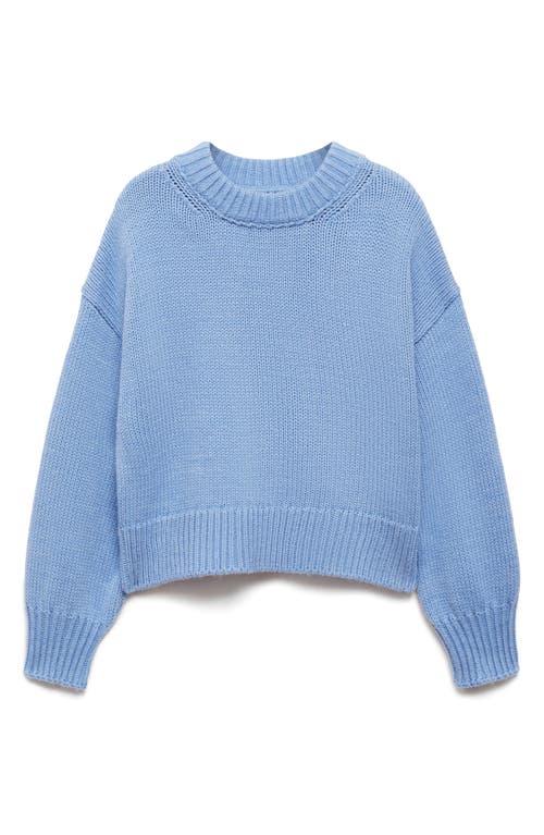 Mango Crop Sweater In Sky Blue