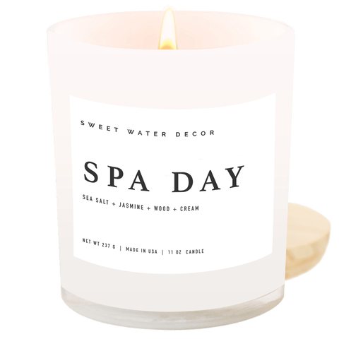 11oz White Jar Candle - Spa Scents