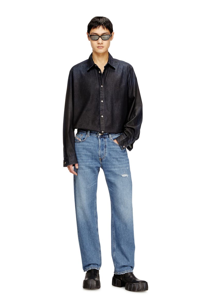 DIESEL<sup>®</sup> 2024 D-Macs Distressed Relaxed Straight Leg Jeans, Alternate, color, Denim