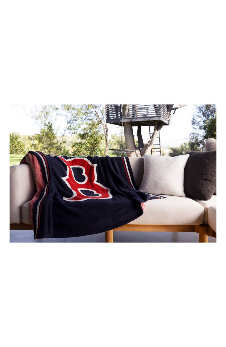 Barefoot Dreams<sup>®</sup> CozyChic<sup>®</sup> Boston Red Sox Throw Blanket, Alternate, color, Red Sox Multi