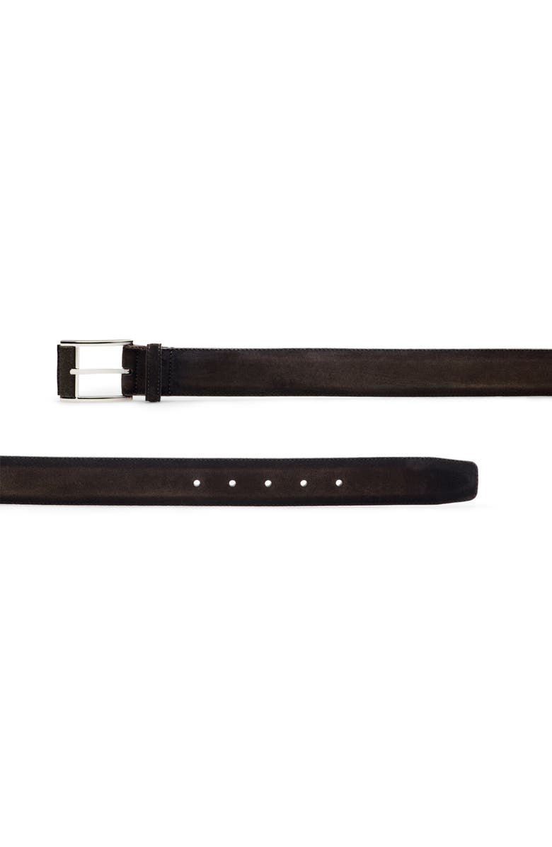 Magnanni Velaz Suede Belt, Alternate, color, Brown Suede