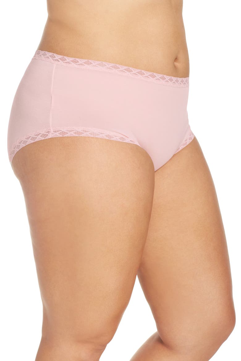 Bliss Stretch Cotton Full Briefs, Alternate, color, BLUSHING PINK