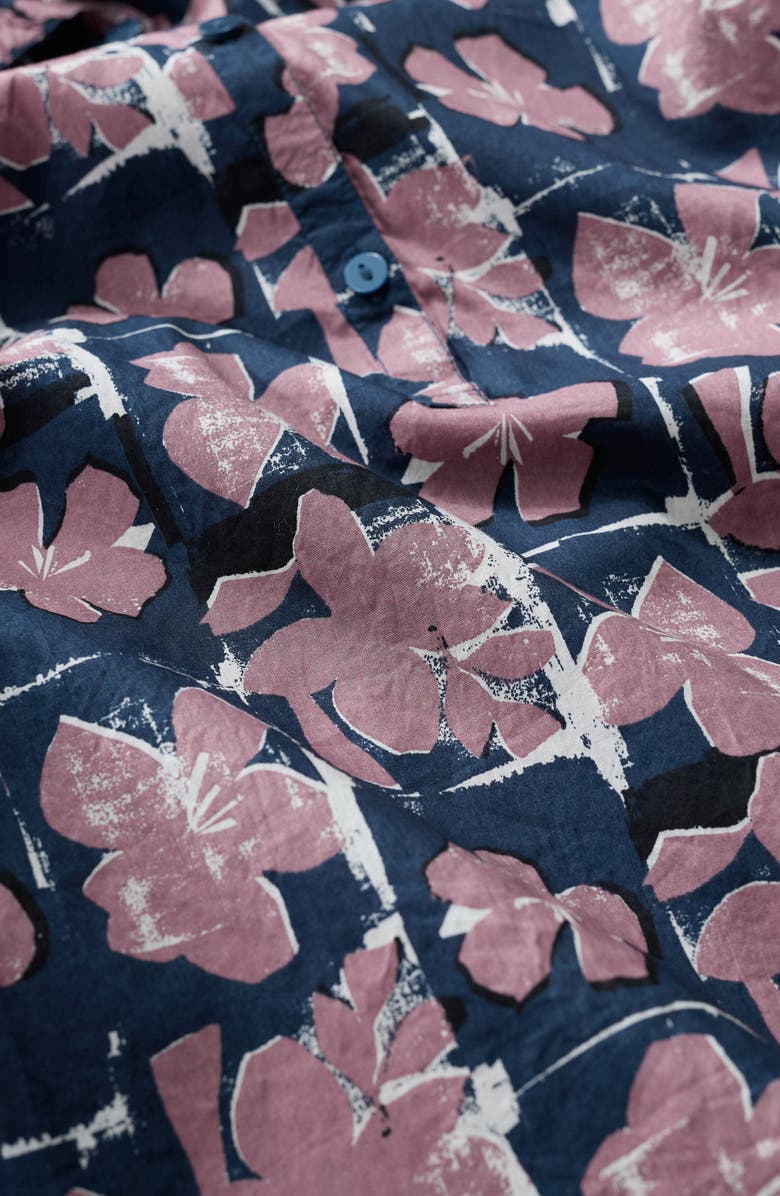 Seasalt Cornwall Ysella Organic Cotton Button-Up Shirt, Alternate, color, Monoprint Floral Maritime
