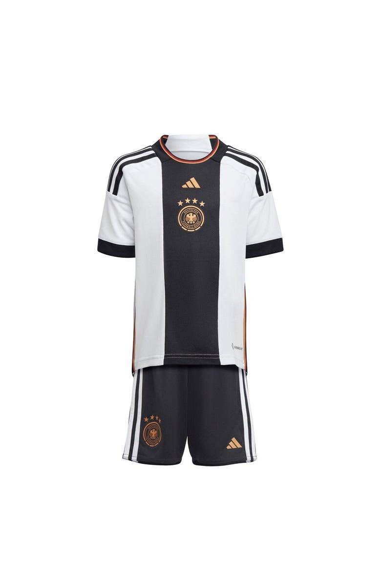 adidas Toddler adidas White/Black Germany National Team 2022/23 Home Mini Kit, Alternate, color,