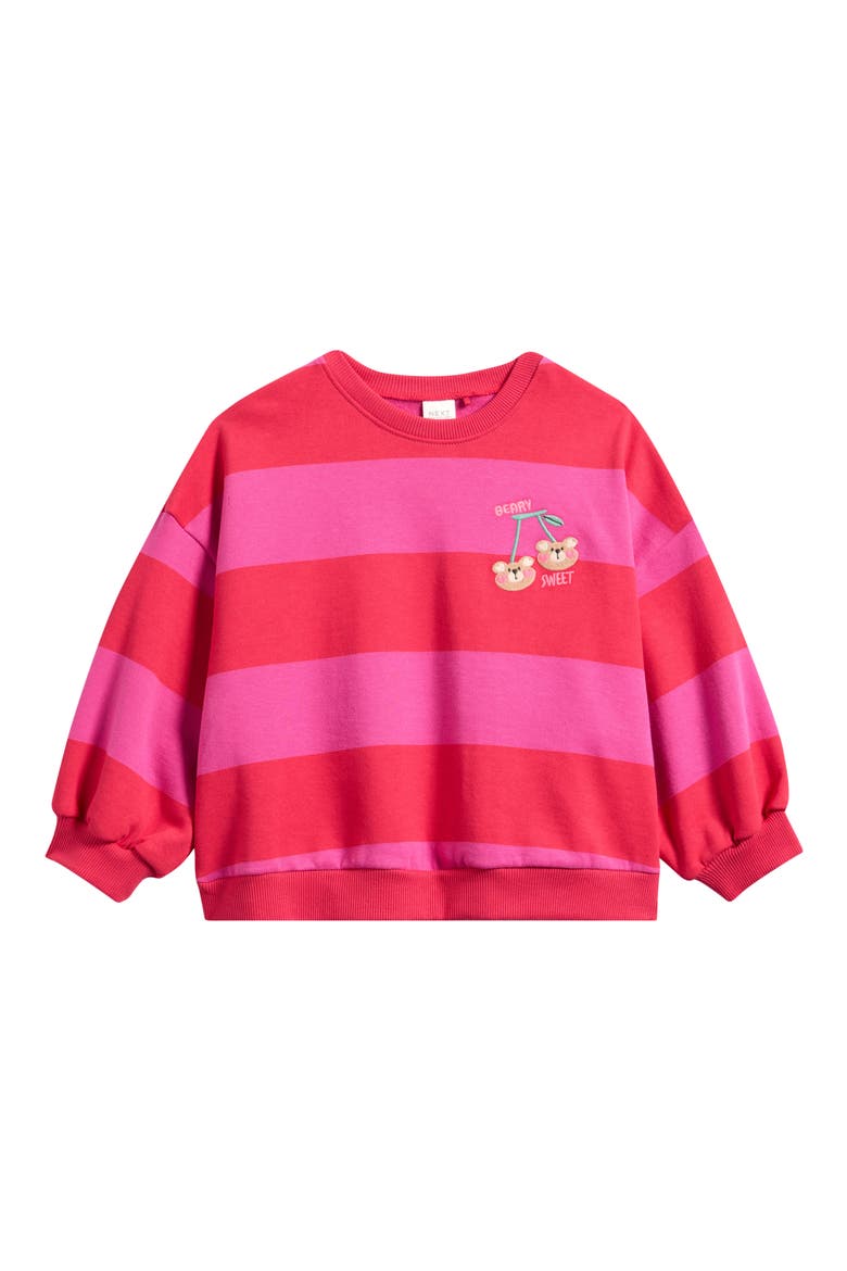 Kids' Stripe Sweatshirt, Main, color, MULTI PINK