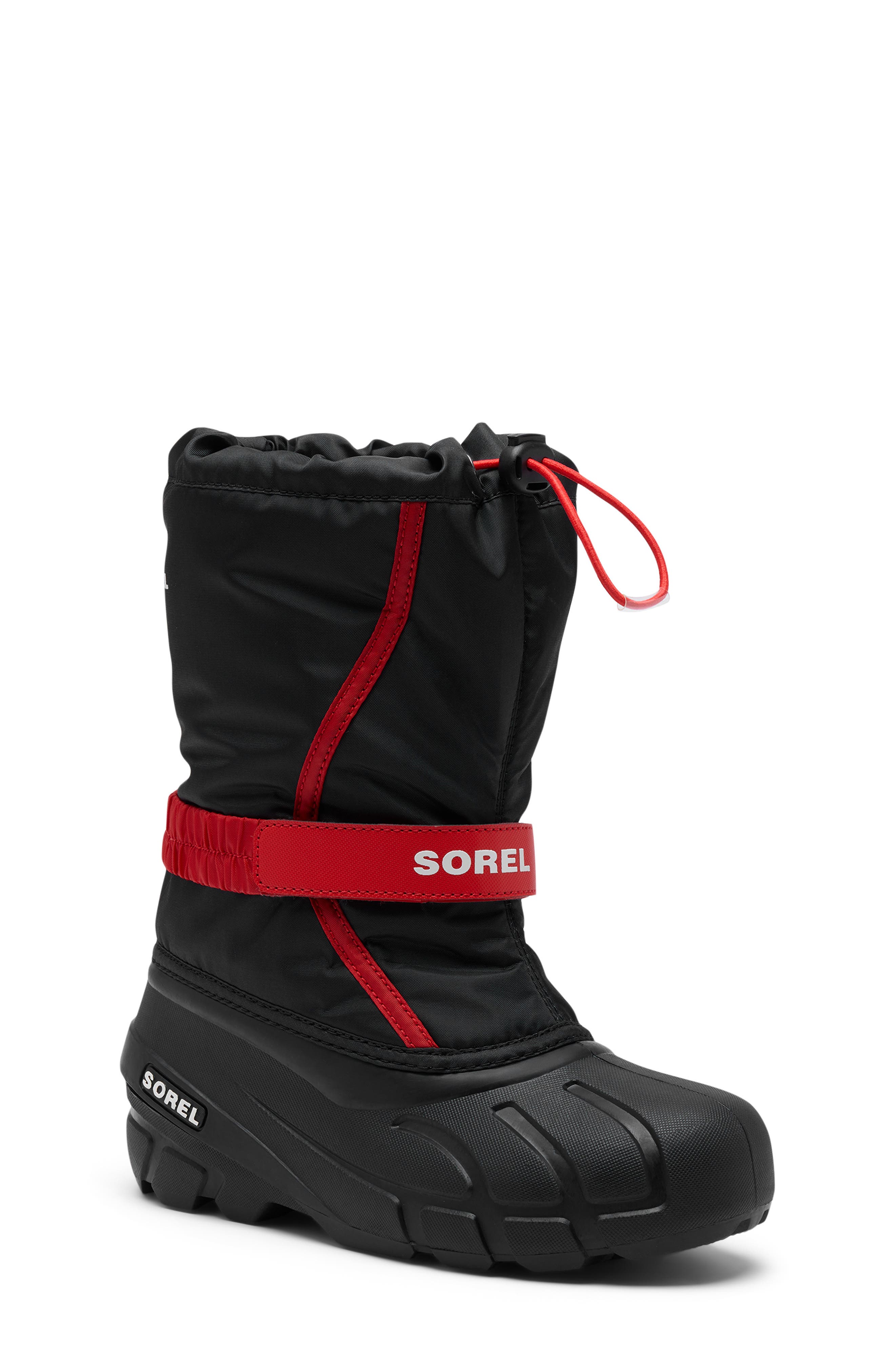 Kids' Flurry Boot, Main, color, BLACK/ BRIGHT RED