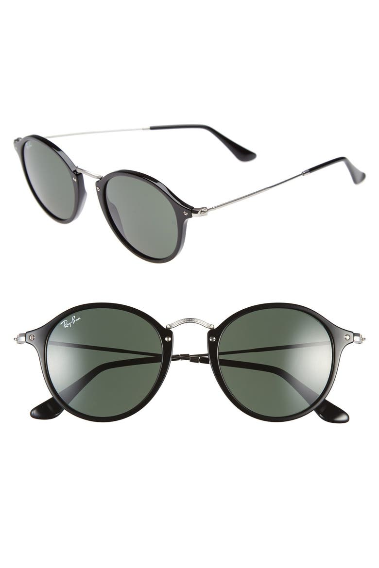 'Icon' 49mm Sunglasses, Main, color, BLACK