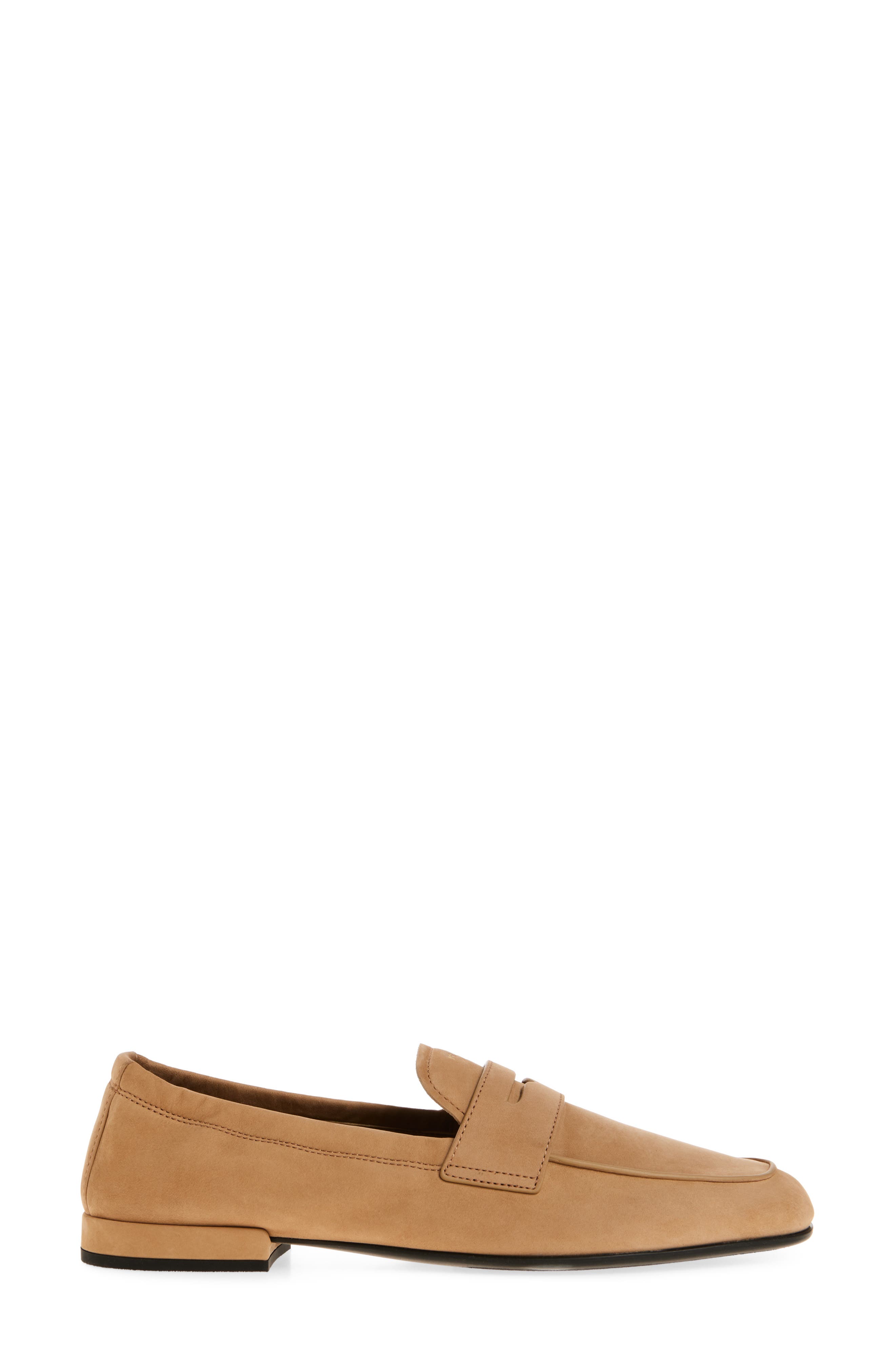 Prada Shuffle Penny Loafer, Alternate, color, Deserto