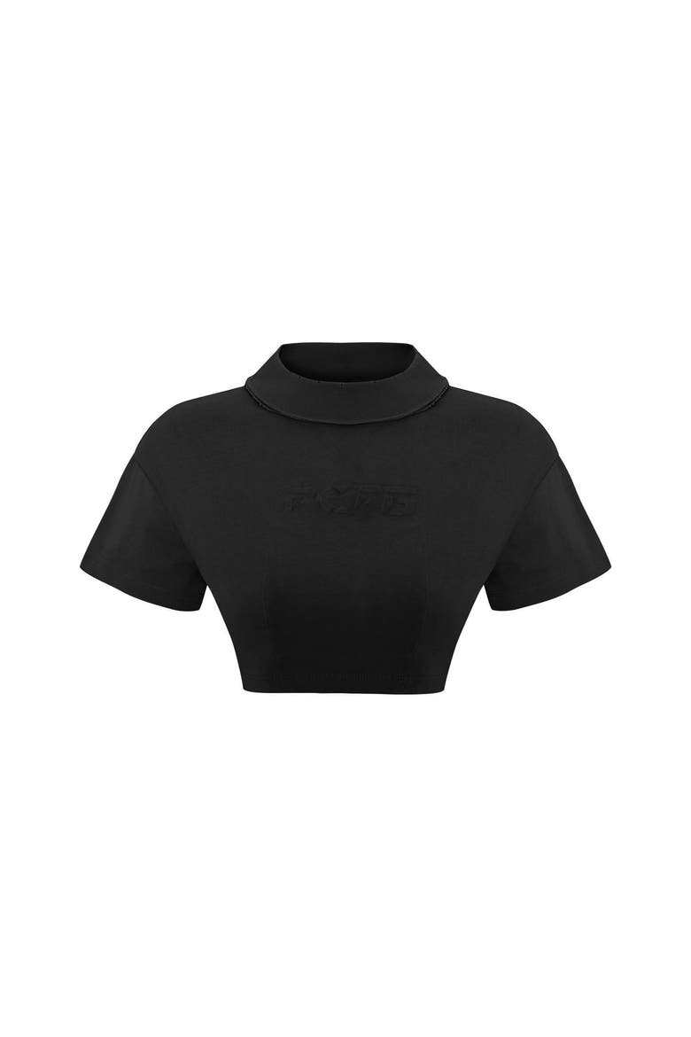 Cotton Destroyed Crop Tee, Alternate, color, BLACK