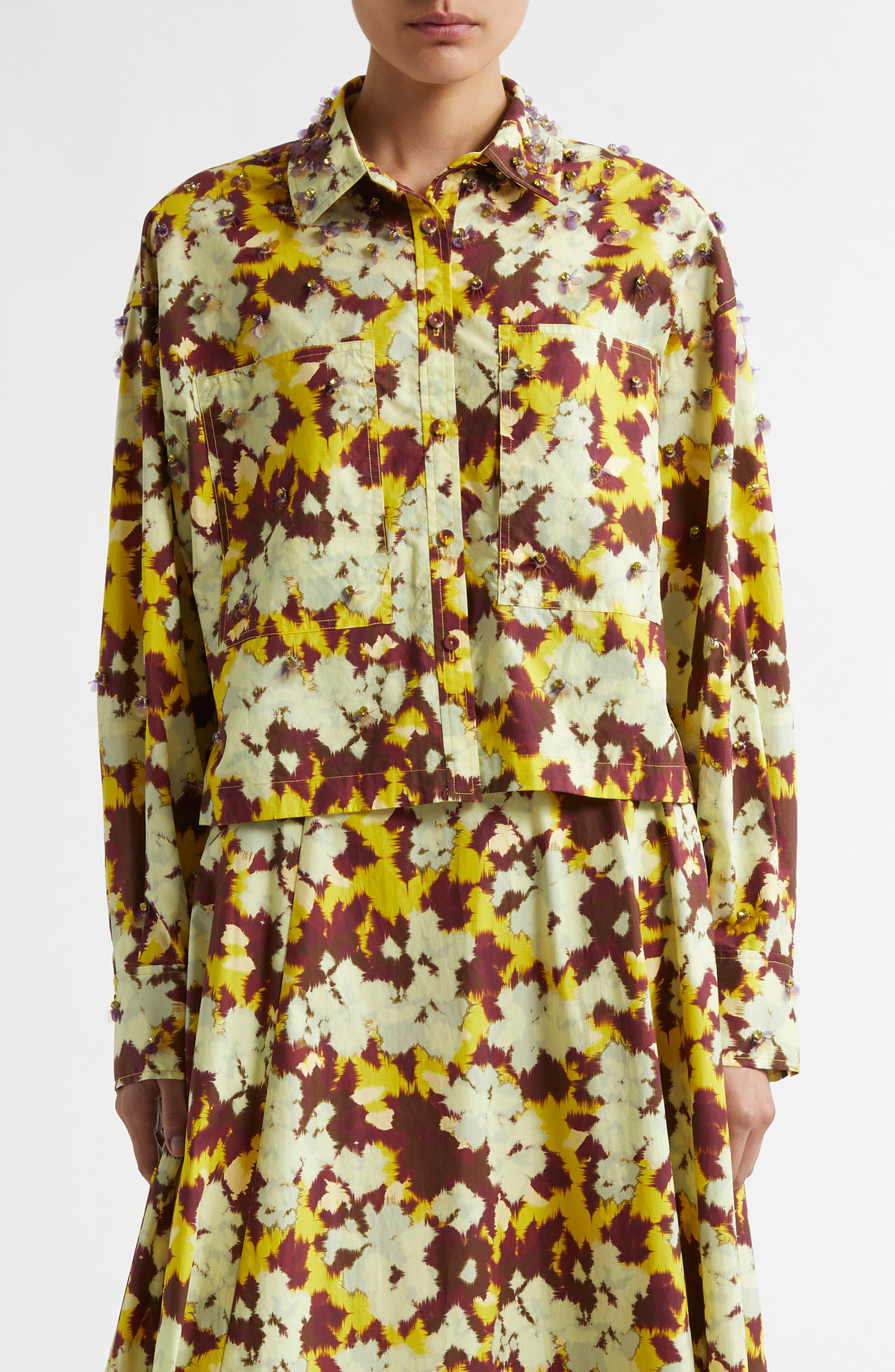 Ulla Johnson Aria Print Embellished Shirt