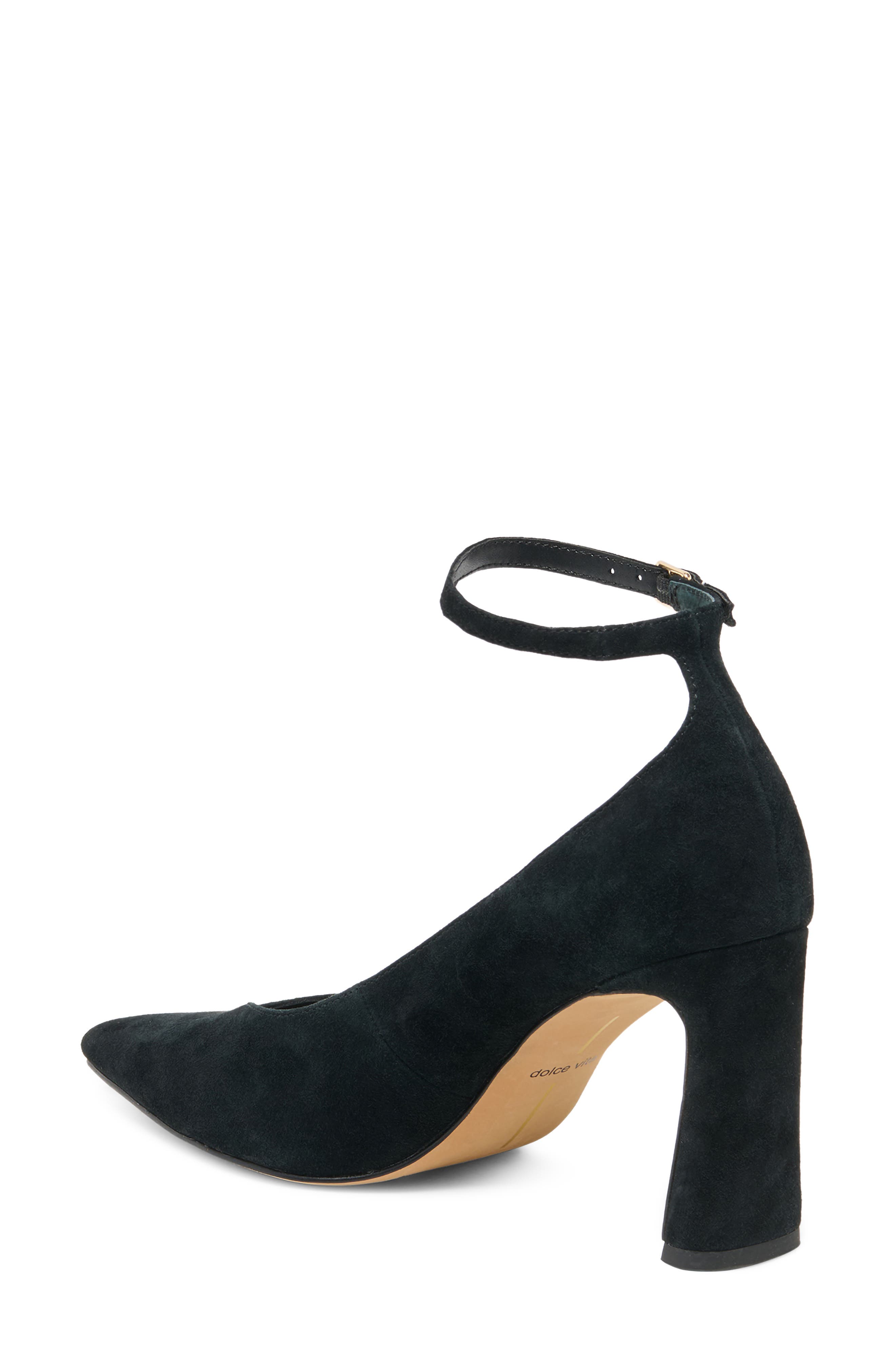 Karsin Ankle Strap Pump, Alternate, color, ONYX SUEDE